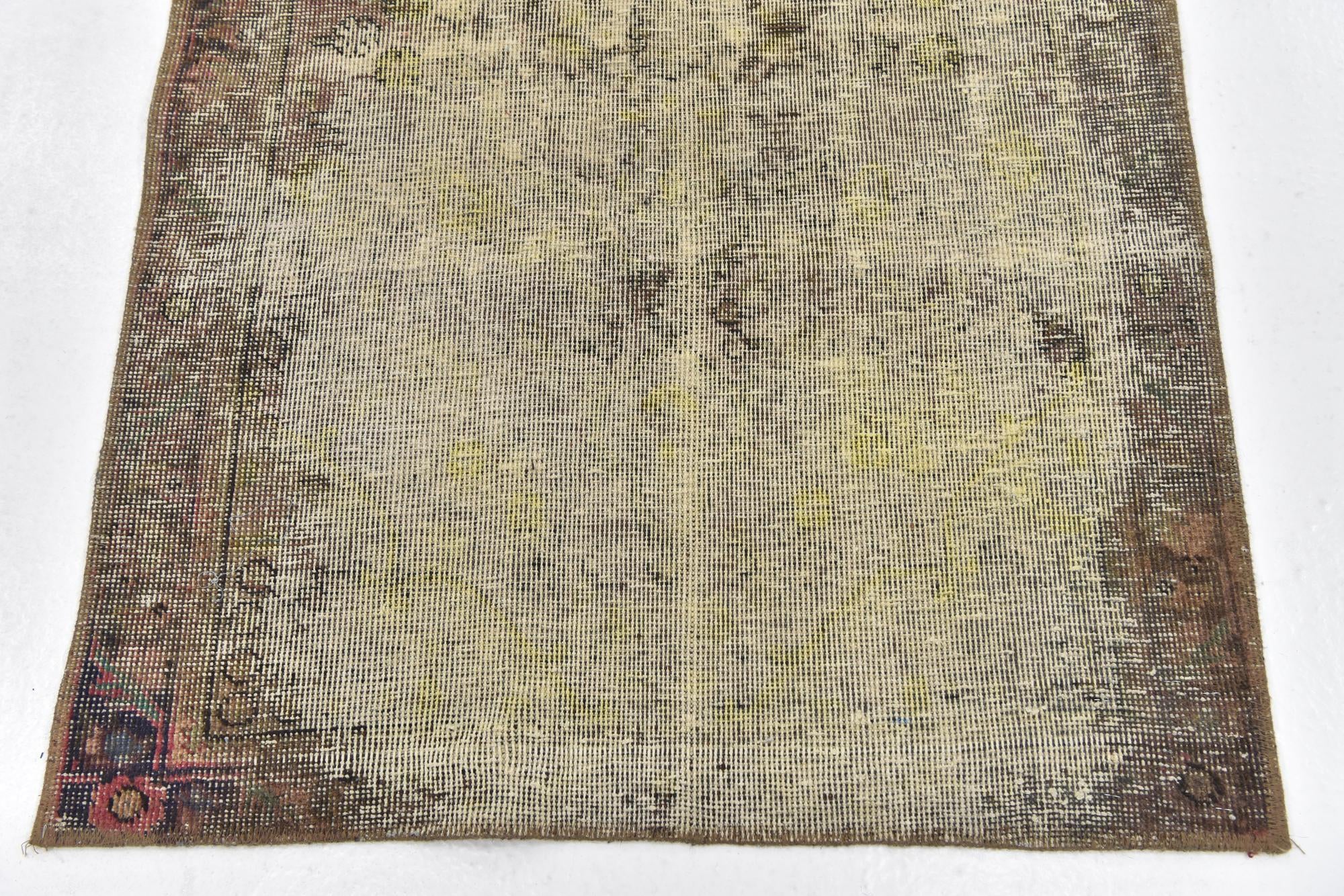 3' x 4' 8 Hand Knotted Ultra Vintage Persian Wool Rug