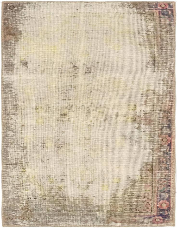 Detail image of 3' x 4' 8 Hand Knotted Ultra Vintage Persian Wool Rug