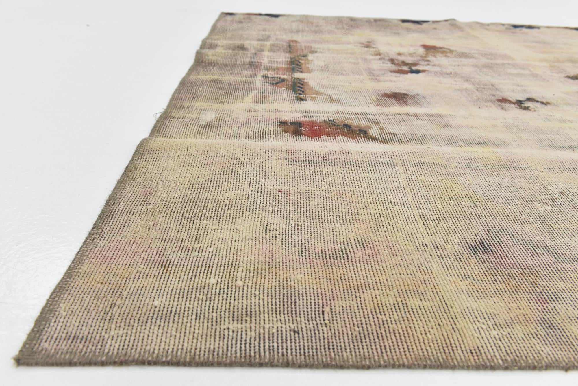 4' 7 x 6' Hand Knotted Ultra Vintage Persian Wool Rug