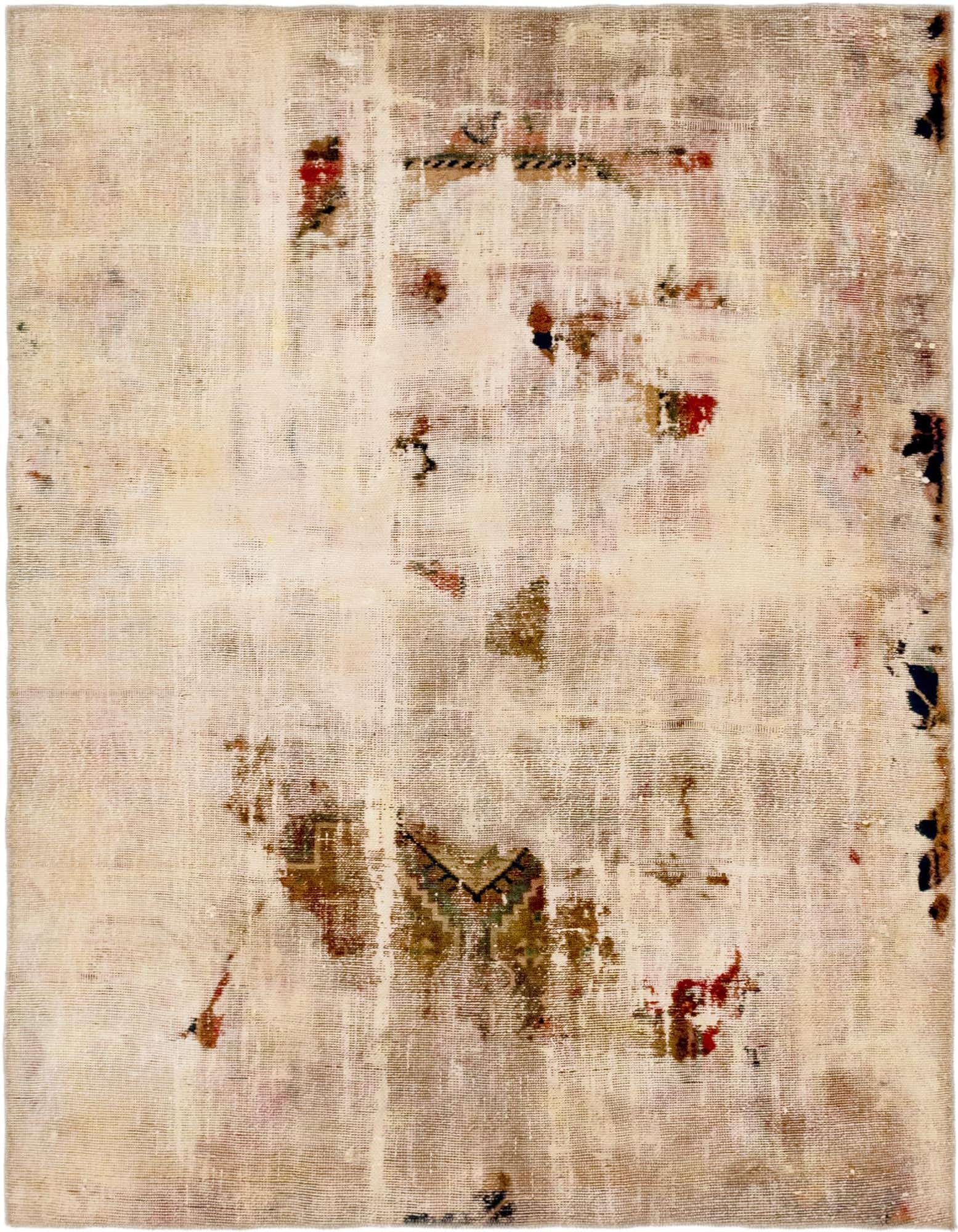 Primary image 4' 7 x 6'  Hand Knotted Ultra Vintage Persian Wool Rug