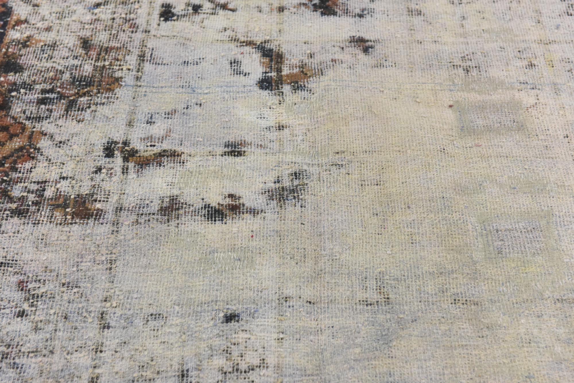 4' 10 x 6' 2 Hand Knotted Ultra Vintage Persian Wool Rug