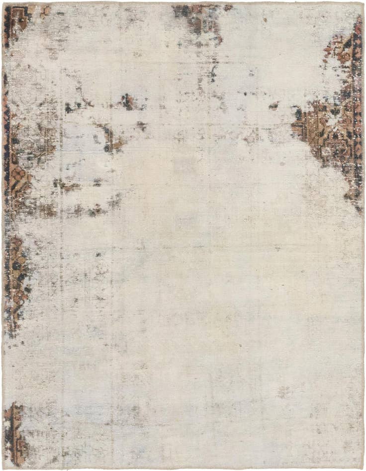 Detail image of 4' 10 x 6' 2 Hand Knotted Ultra Vintage Persian Wool Rug