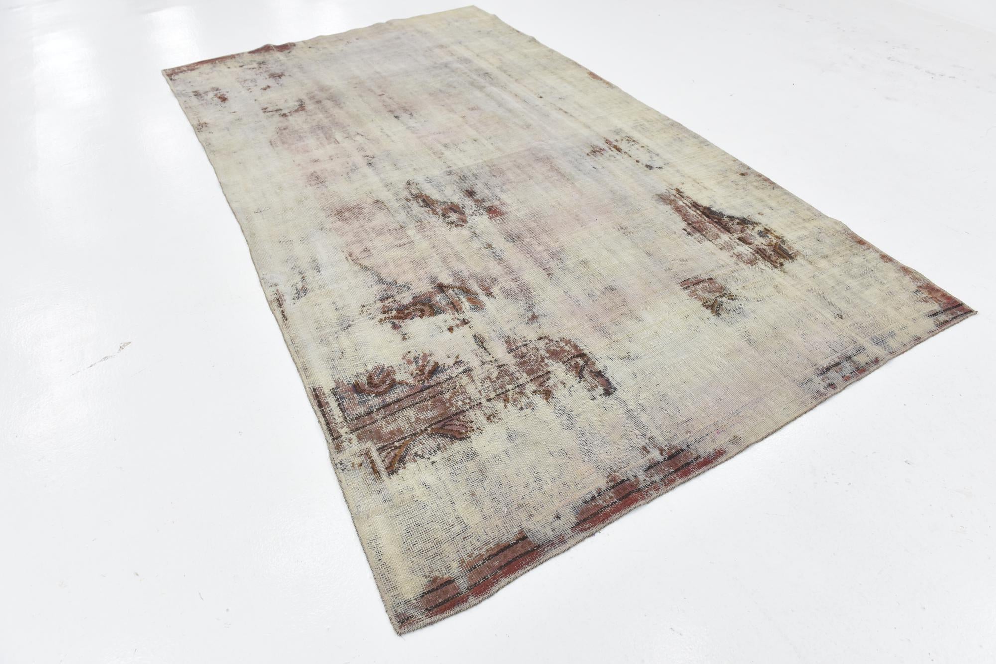 6' x 10' 10 Hand Knotted Ultra Vintage Persian Wool Rug