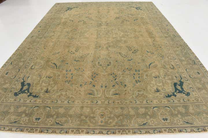 9' 6 x 12' 9 Hand Knotted Ultra Vintage Persian Wool Rug