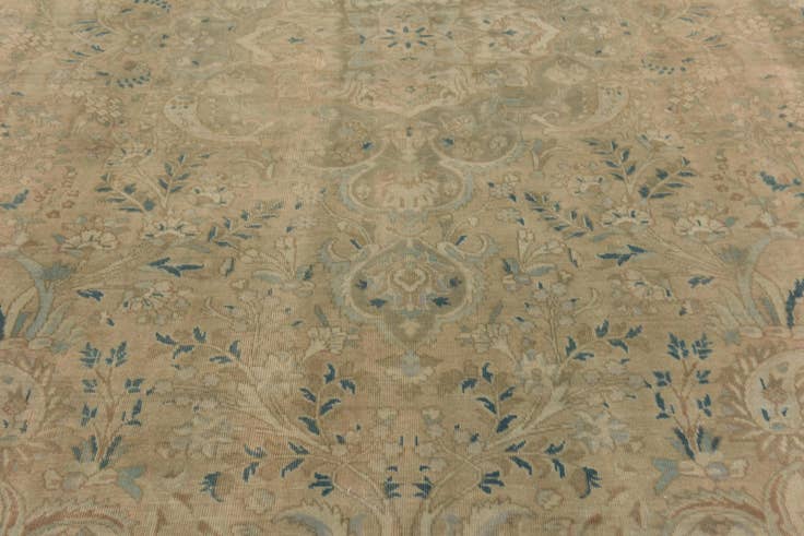 Detail image of 9' 6 x 12' 9 Hand Knotted Ultra Vintage Persian Wool Rug