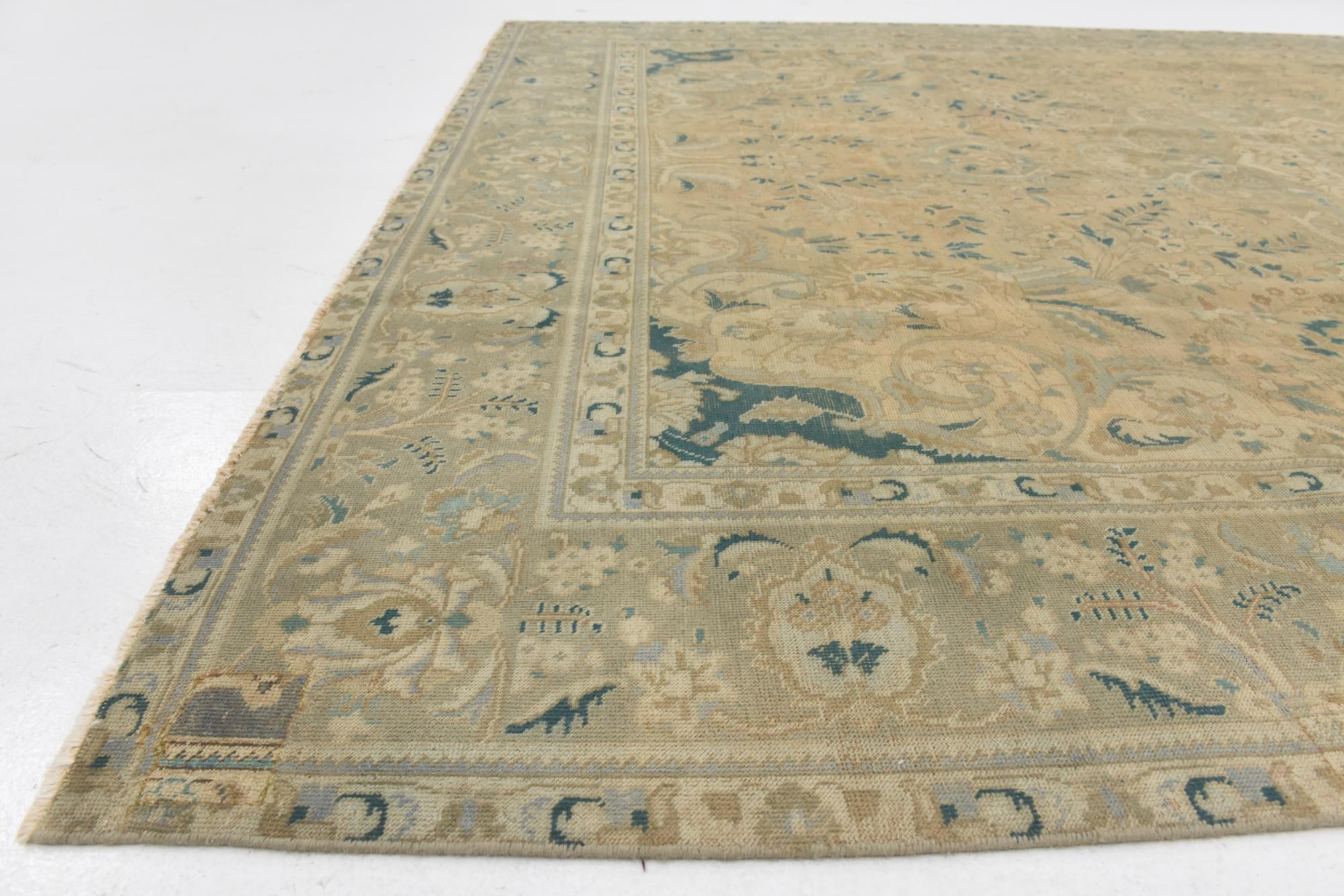 9' 6 x 12' 9 Hand Knotted Ultra Vintage Persian Wool Rug