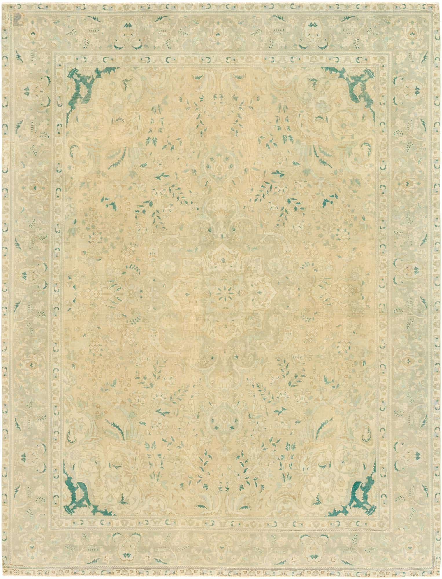 9' 6 x 12' 9 Hand Knotted Ultra Vintage Persian Wool Rug