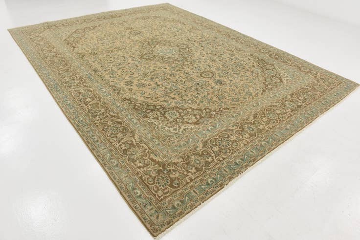 Detail image of 9' 5 x 12' 4 Hand Knotted Ultra Vintage Persian Wool Rug