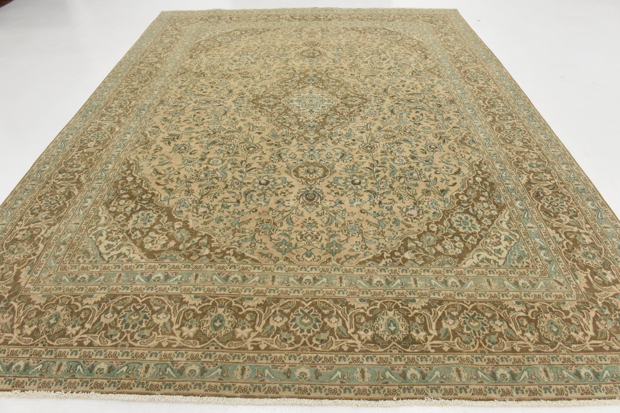 9' 5 x 12' 4 Hand Knotted Ultra Vintage Persian Wool Rug