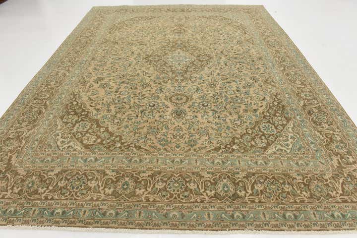 9' 5 x 12' 4 Hand Knotted Ultra Vintage Persian Wool Rug