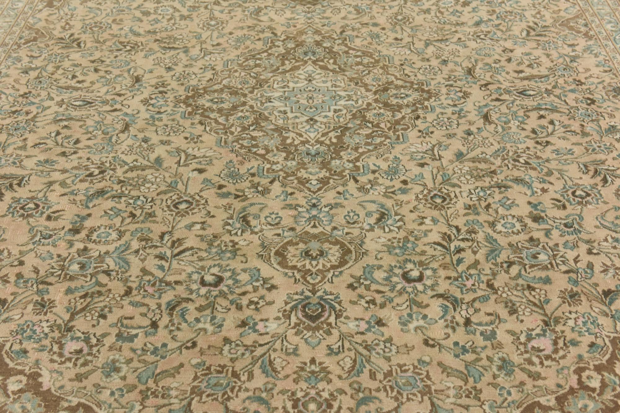 9' 5 x 12' 4 Hand Knotted Ultra Vintage Persian Wool Rug