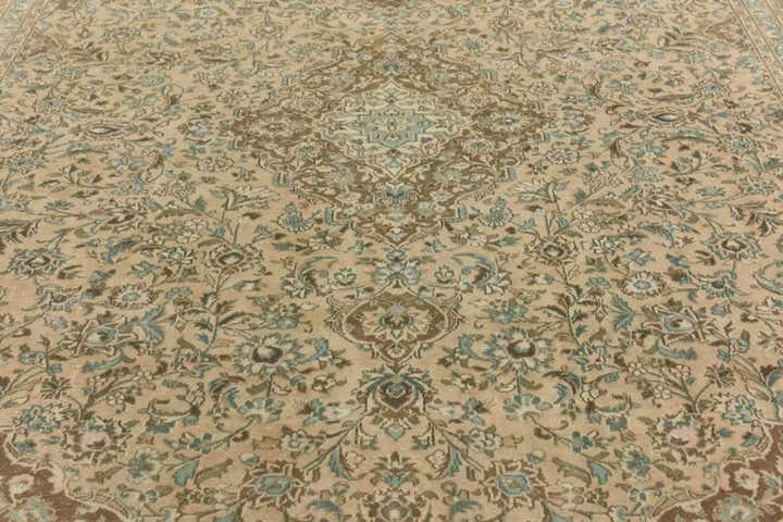 9' 5 x 12' 4 Hand Knotted Ultra Vintage Persian Wool Rug
