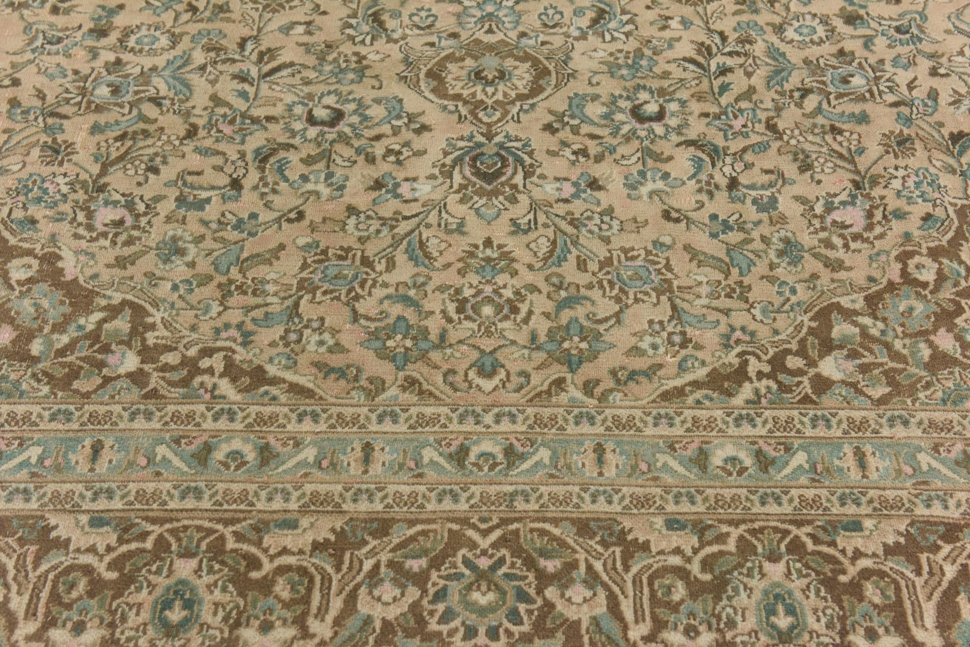9' 5 x 12' 4 Hand Knotted Ultra Vintage Persian Wool Rug
