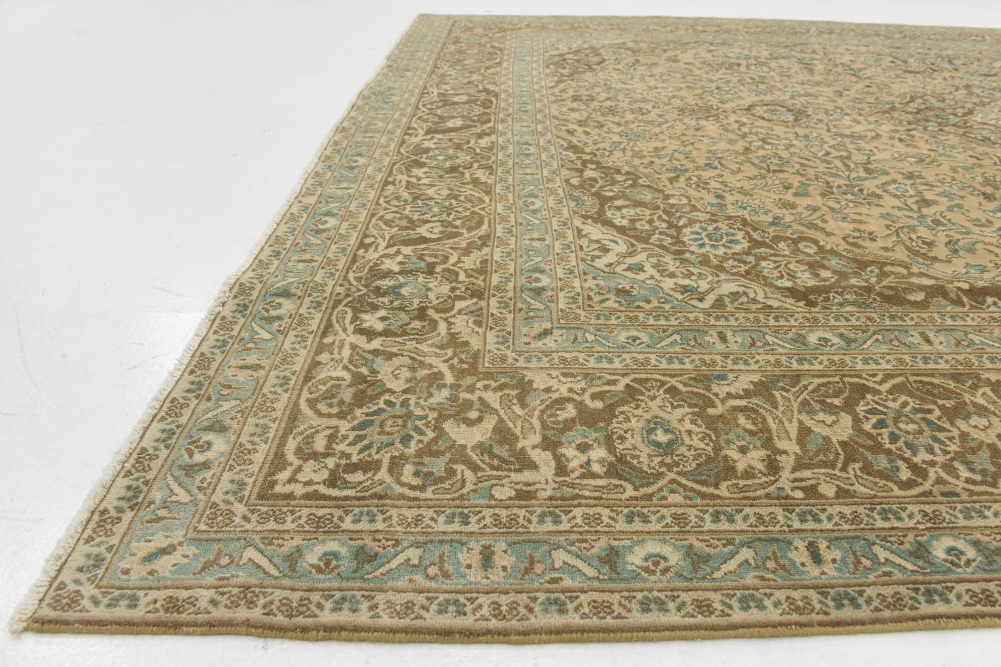 9' 5 x 12' 4 Hand Knotted Ultra Vintage Persian Wool Rug
