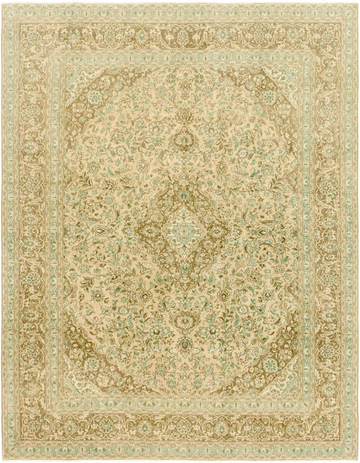 Detail image of 9' 5 x 12' 4 Hand Knotted Ultra Vintage Persian Wool Rug