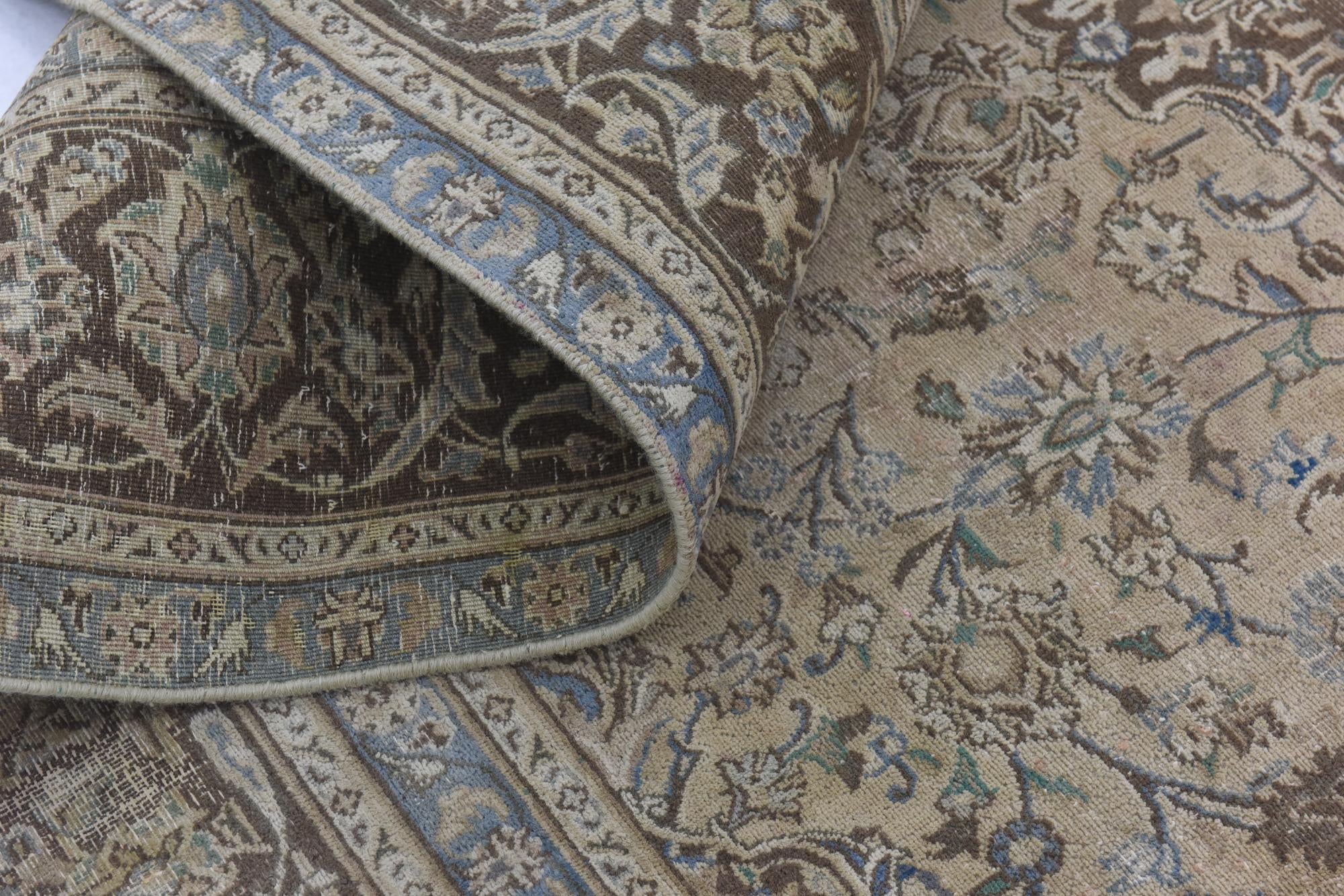 9' 5 x 11' 11 Hand Knotted Ultra Vintage Persian Wool Rug