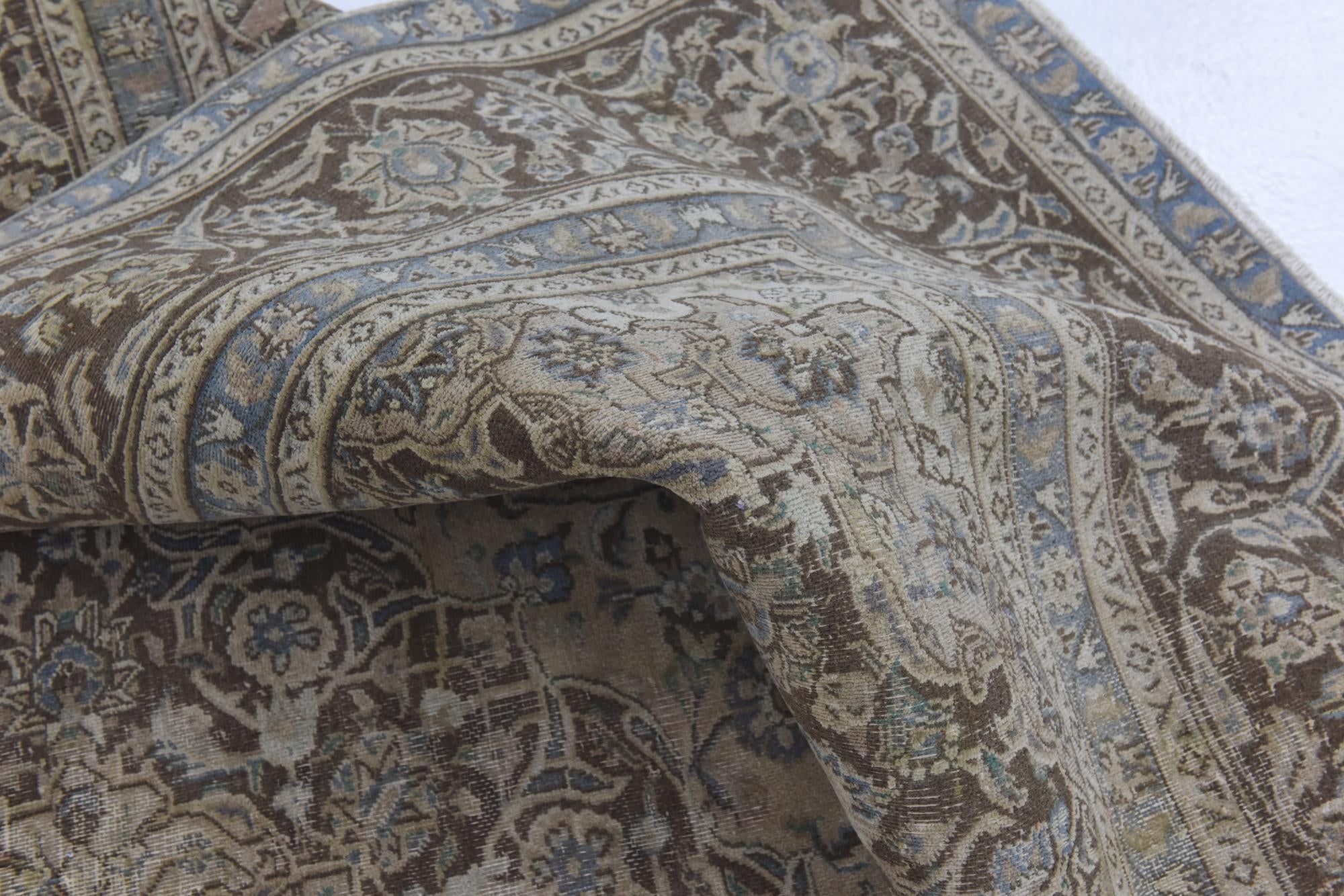9' 5 x 11' 11 Hand Knotted Ultra Vintage Persian Wool Rug