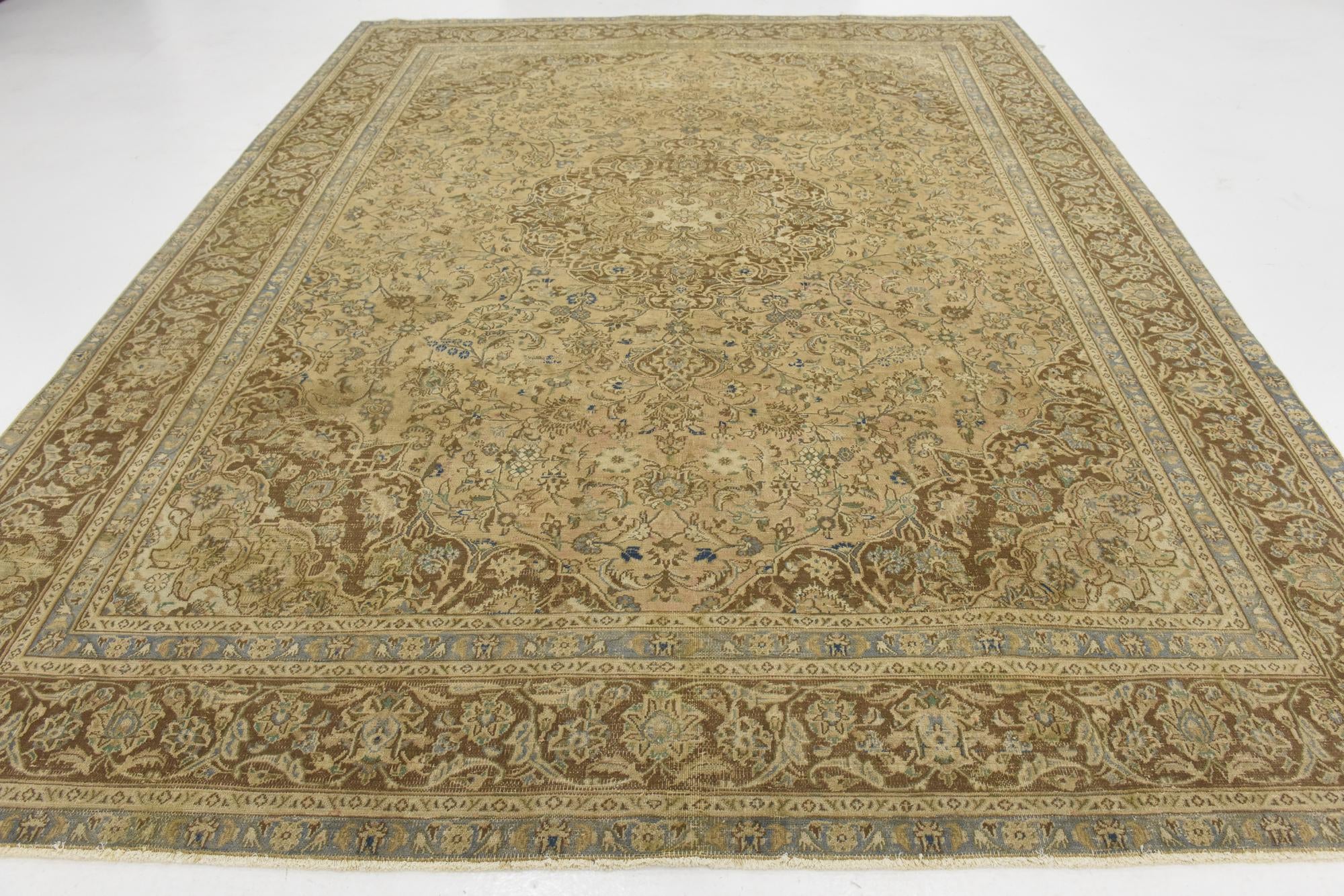 9' 5 x 11' 11 Hand Knotted Ultra Vintage Persian Wool Rug