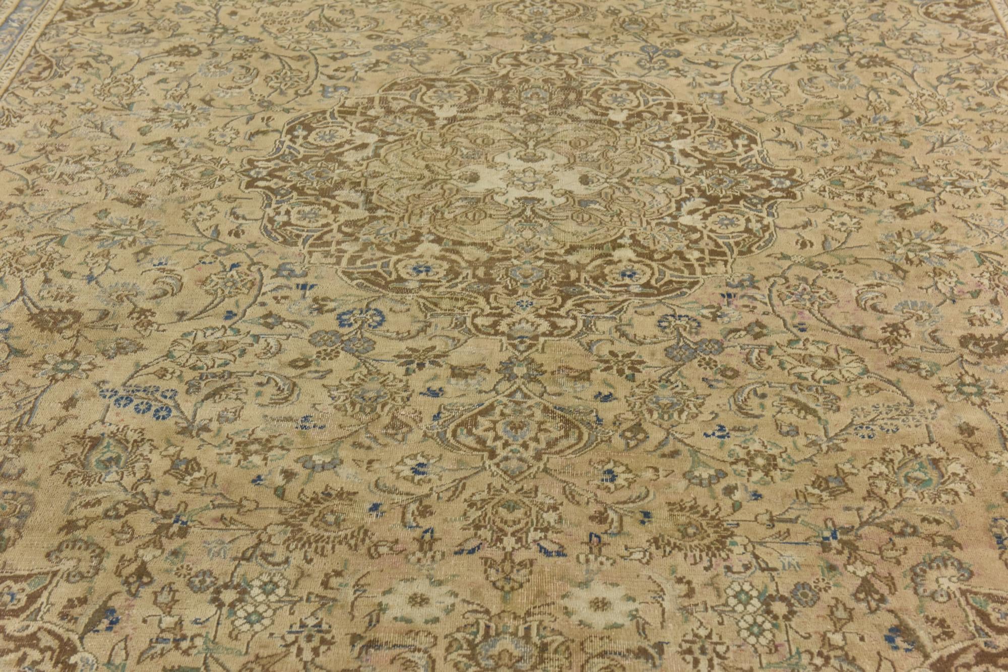 9' 5 x 11' 11 Hand Knotted Ultra Vintage Persian Wool Rug