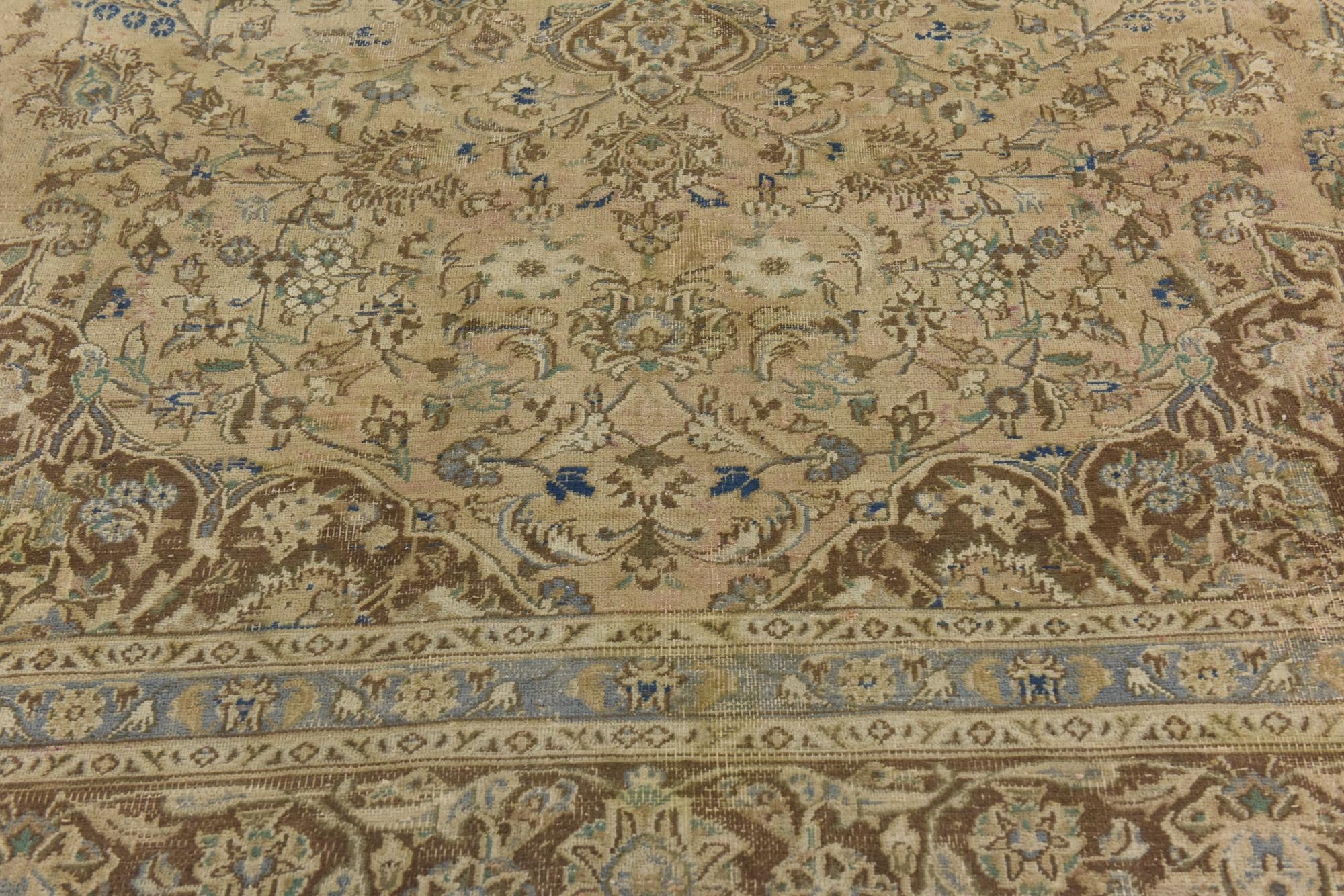 9' 5 x 11' 11 Hand Knotted Ultra Vintage Persian Wool Rug
