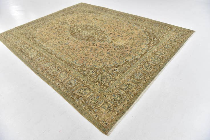 Detail image of 9' 5 x 12' 1 Hand Knotted Ultra Vintage Persian Wool Rug