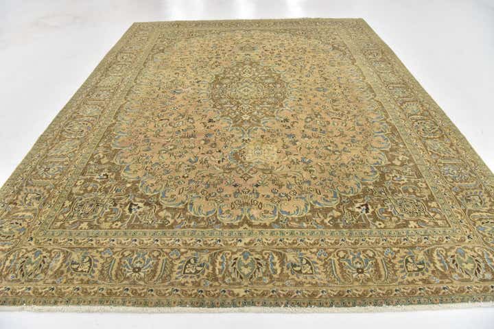 9' 5 x 12' 1 Hand Knotted Ultra Vintage Persian Wool Rug