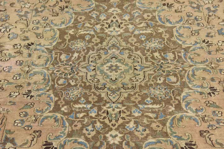 9' 5 x 12' 1 Hand Knotted Ultra Vintage Persian Wool Rug