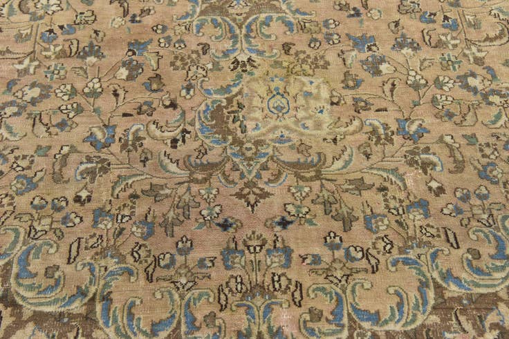 Detail image of 9' 5 x 12' 1 Hand Knotted Ultra Vintage Persian Wool Rug