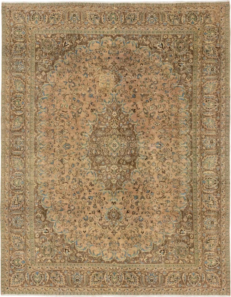 Detail image of 9' 5 x 12' 1 Hand Knotted Ultra Vintage Persian Wool Rug