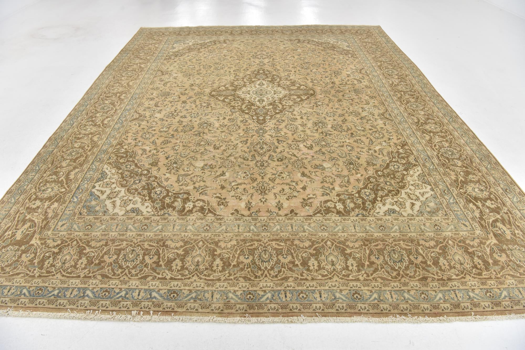 9' 6 x 12' 3 Hand Knotted Ultra Vintage Persian Wool Rug