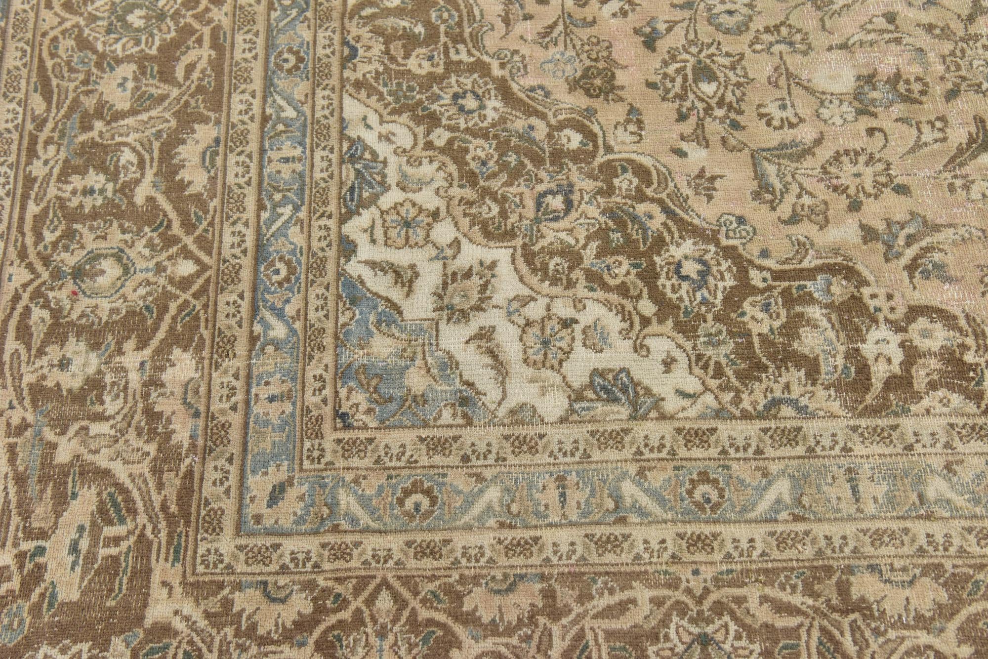 9' 6 x 12' 3 Hand Knotted Ultra Vintage Persian Wool Rug
