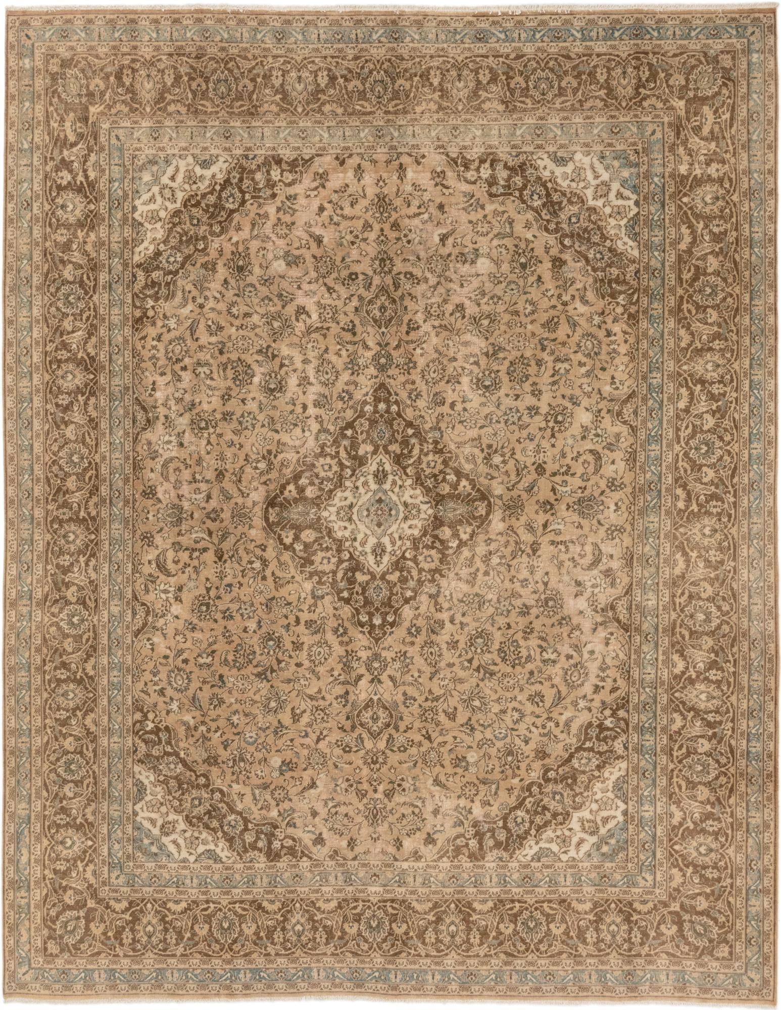 9' 6 x 12' 3 Hand Knotted Ultra Vintage Persian Wool Rug