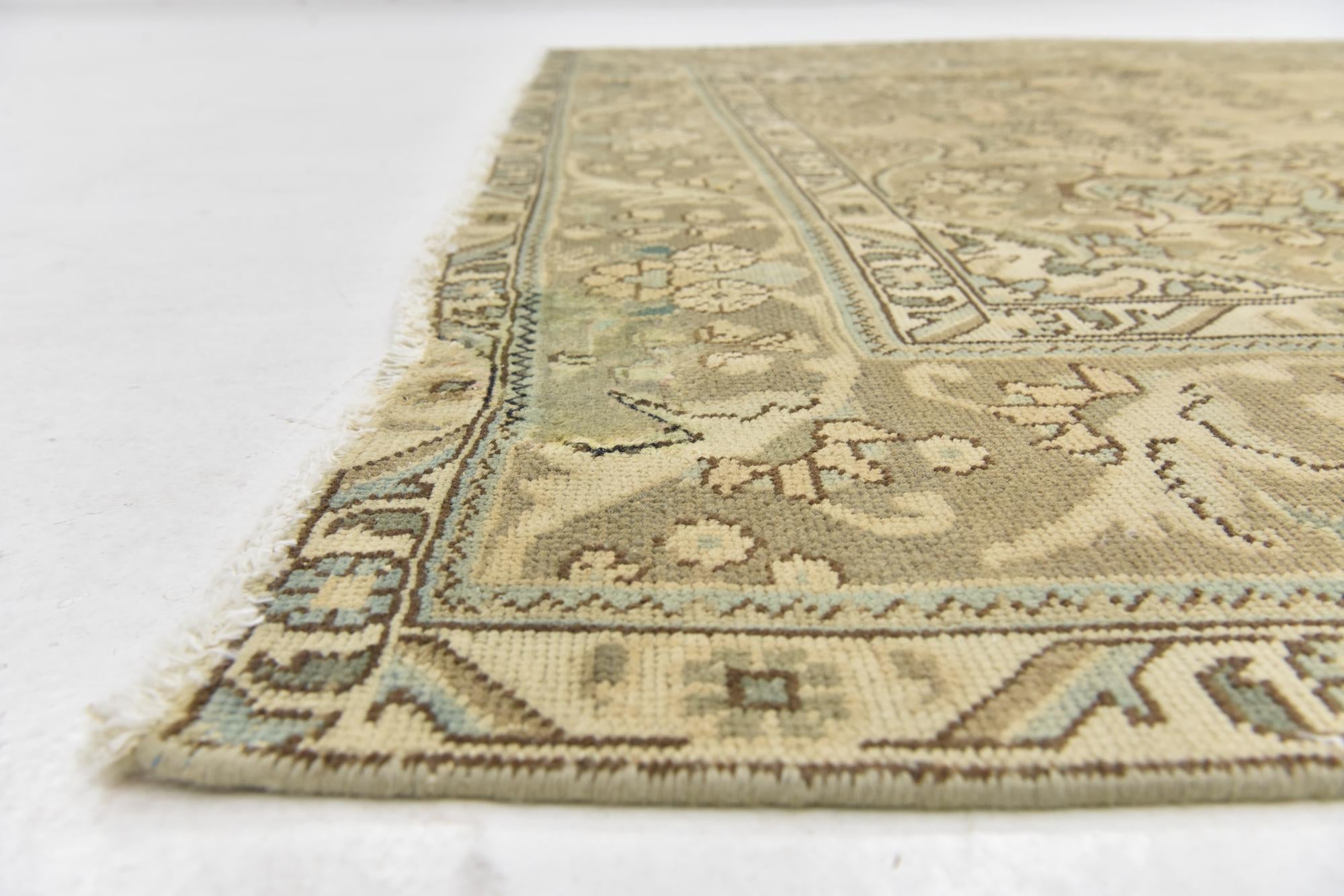 6' 5 x 9' 9 Hand Knotted Ultra Vintage Persian Wool Rug
