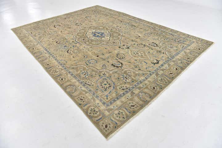 8' 7 x 11' 6 Hand Knotted Ultra Vintage Persian Wool Rug