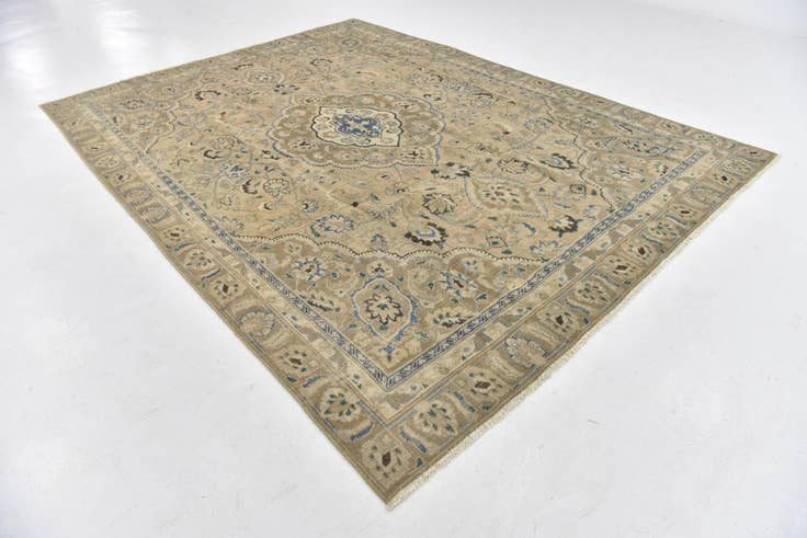 Detail image of 8' 7 x 11' 6 Hand Knotted Ultra Vintage Persian Wool Rug