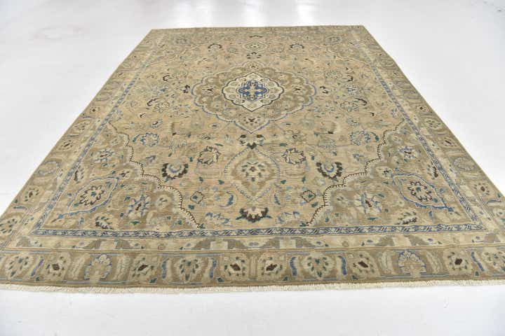 8' 7 x 11' 6 Hand Knotted Ultra Vintage Persian Wool Rug