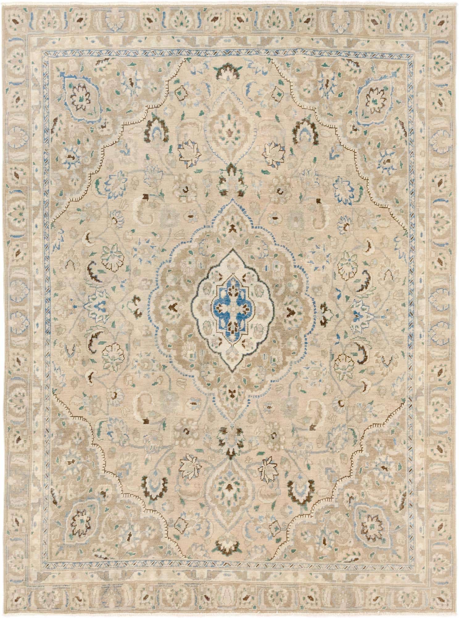 8' 7 x 11' 6 Hand Knotted Ultra Vintage Persian Wool Rug