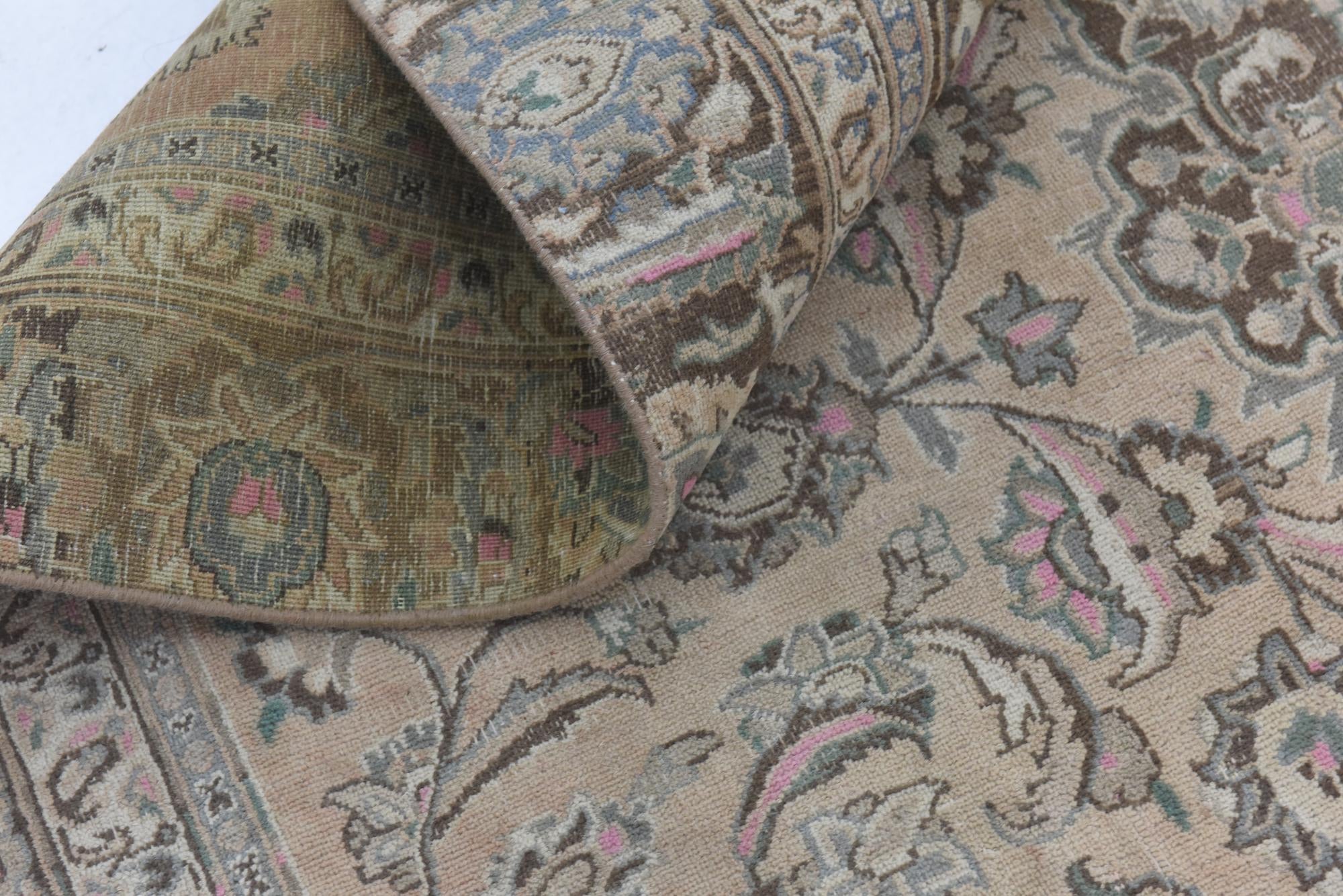 8' 6 x 11' 4 Hand Knotted Ultra Vintage Persian Wool Rug