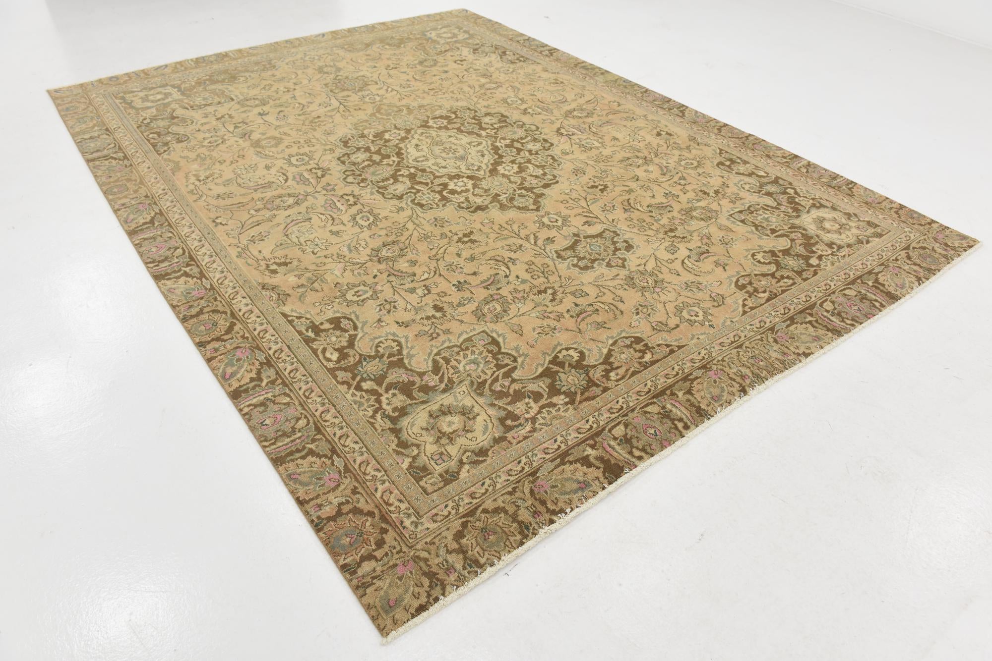 8' 6 x 11' 4 Hand Knotted Ultra Vintage Persian Wool Rug