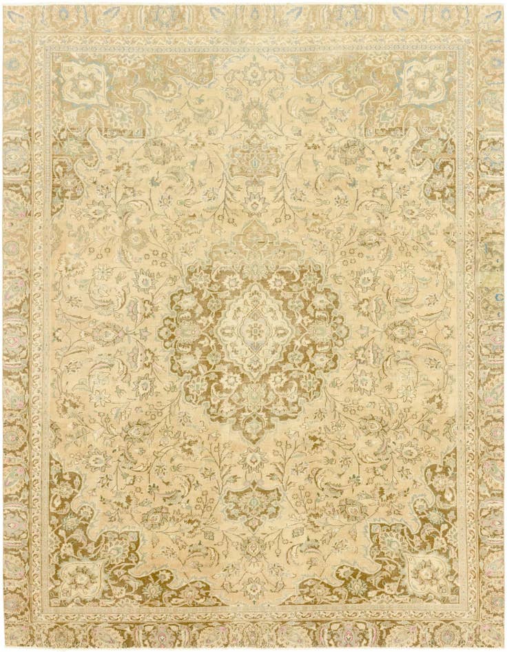 Detail image of 8' 6 x 11' 4 Hand Knotted Ultra Vintage Persian Wool Rug