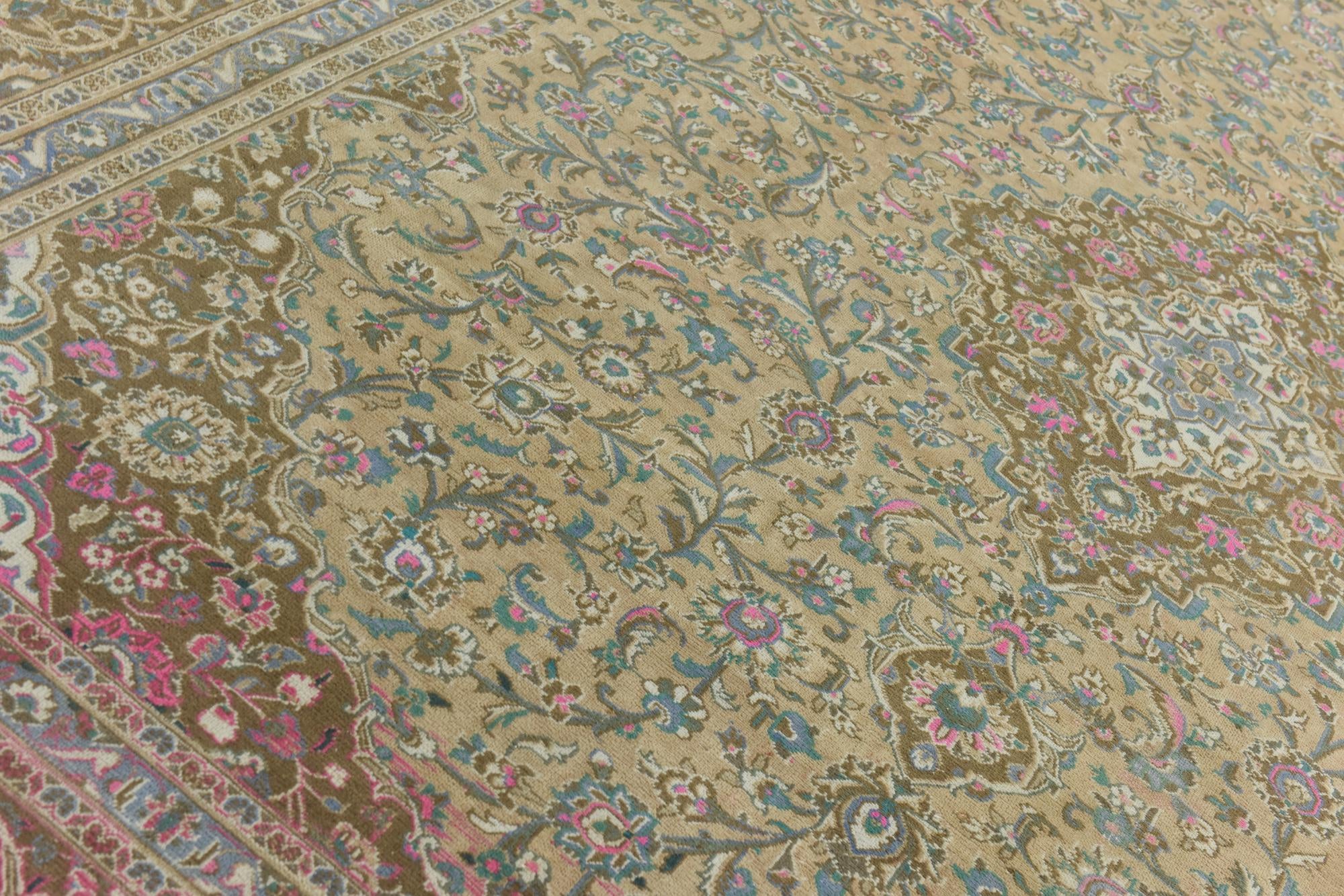 9' x 12' 3 Hand Knotted Ultra Vintage Persian Wool Rug