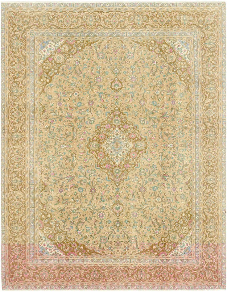 Detail image of 9' x 12' 3 Hand Knotted Ultra Vintage Persian Wool Rug