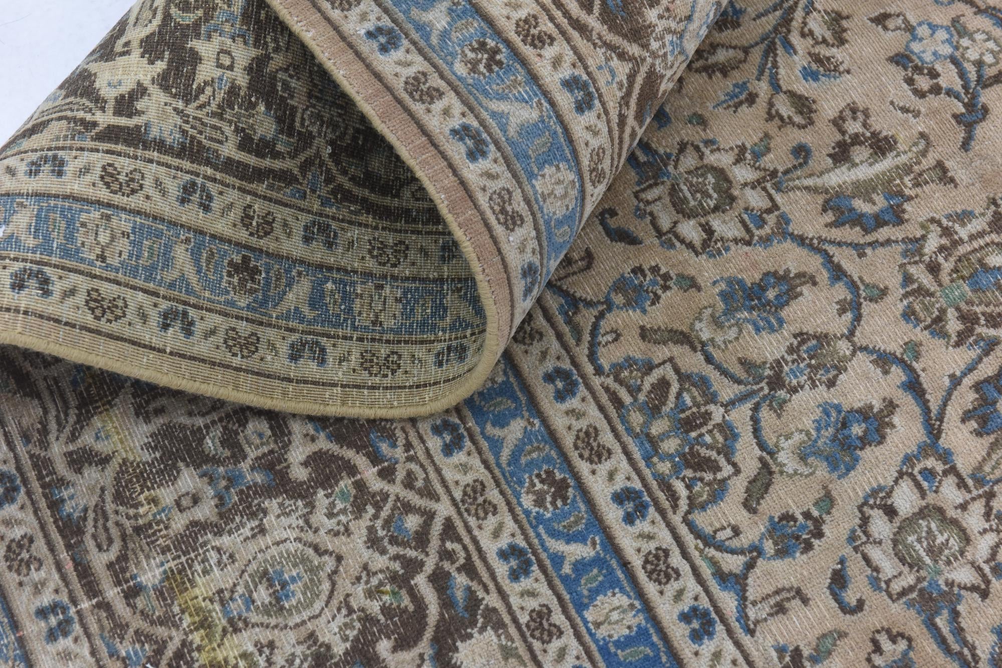 9' 9 x 12' 5 Hand Knotted Ultra Vintage Persian Wool Rug