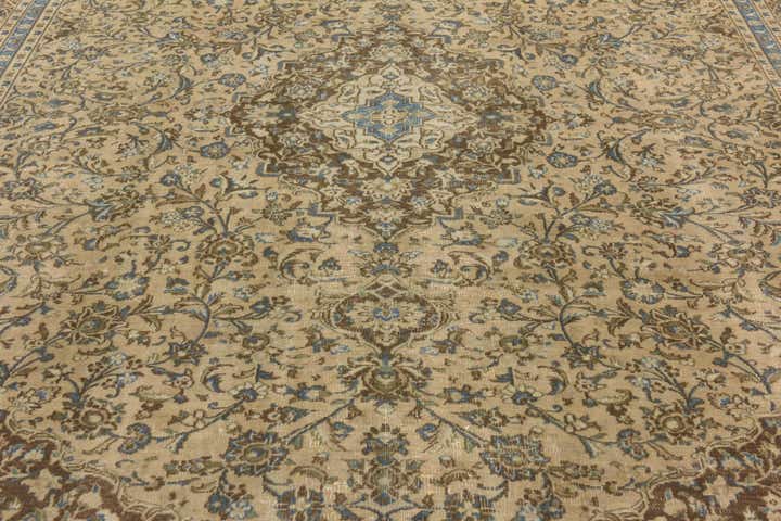 9' 9 x 12' 5 Hand Knotted Ultra Vintage Persian Wool Rug