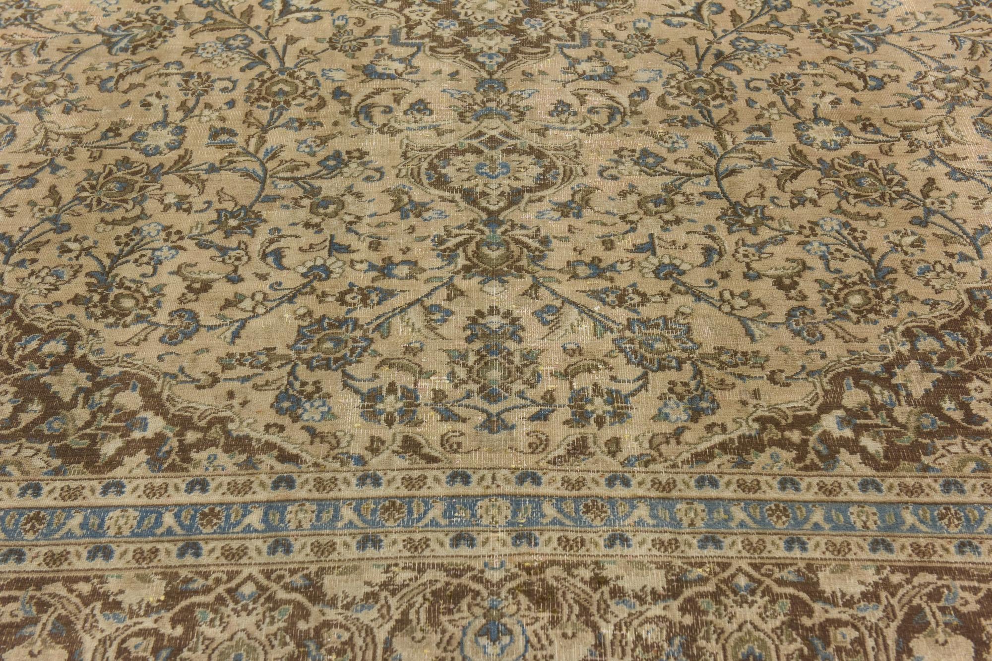 9' 9 x 12' 5 Hand Knotted Ultra Vintage Persian Wool Rug