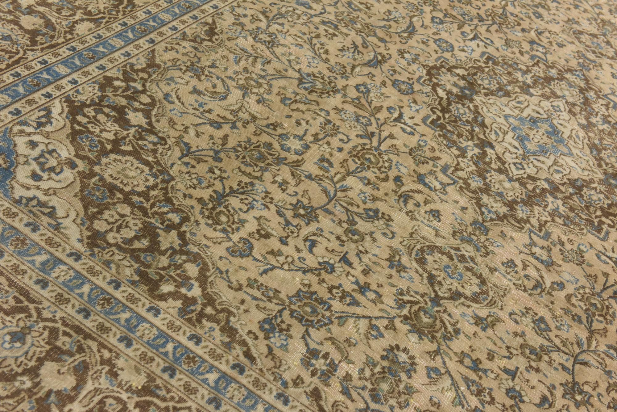9' 9 x 12' 5 Hand Knotted Ultra Vintage Persian Wool Rug