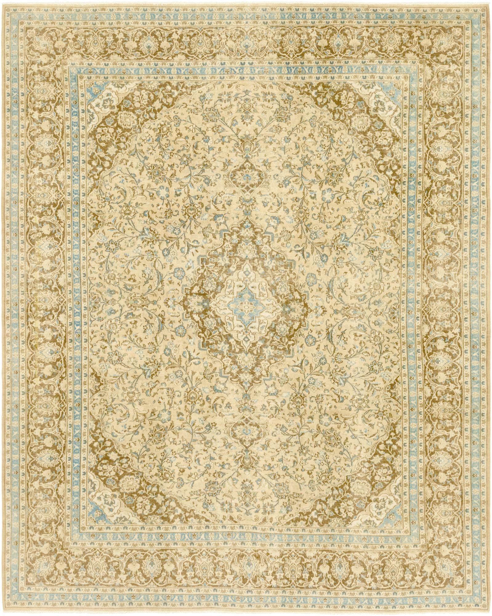 9' 9 x 12' 5 Hand Knotted Ultra Vintage Persian Wool Rug