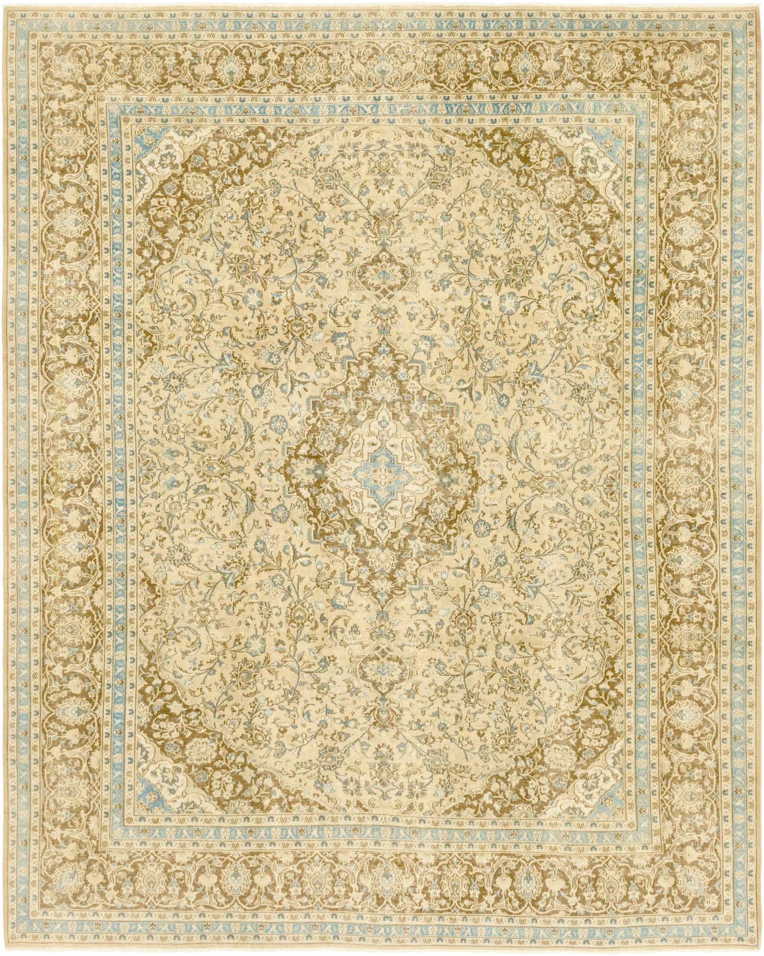 9' 9 x 12' 5 Hand Knotted Ultra Vintage Persian Wool Rug