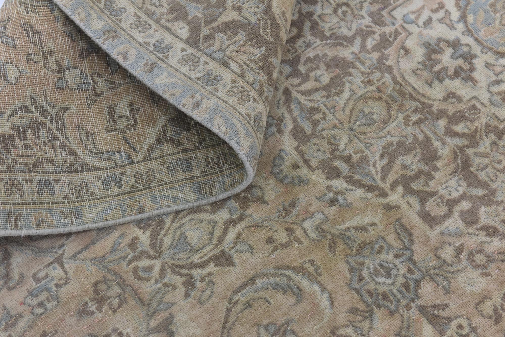 6' 8 x 11' 4 Hand Knotted Ultra Vintage Persian Wool Rug