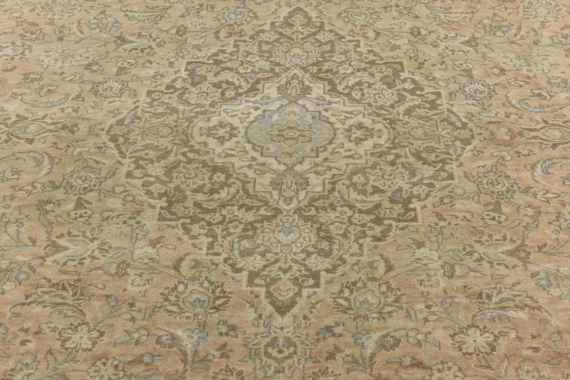 6' 8 x 11' 4 Hand Knotted Ultra Vintage Persian Wool Rug